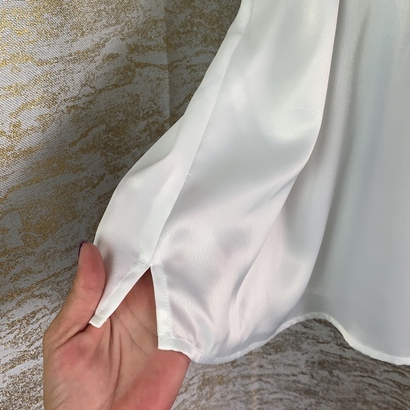 Nipon Boutique ivory satin sleeveless blouse size 3X - Picture 4 of 15